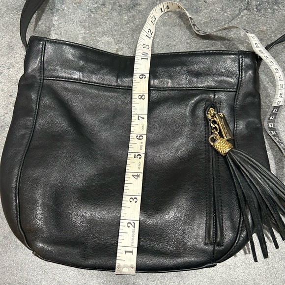 black Tignanello all leather shoulder bag - Picture 9 of 12